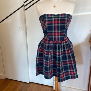 Abercrombie plaid sleeveless dress, new with tags size large